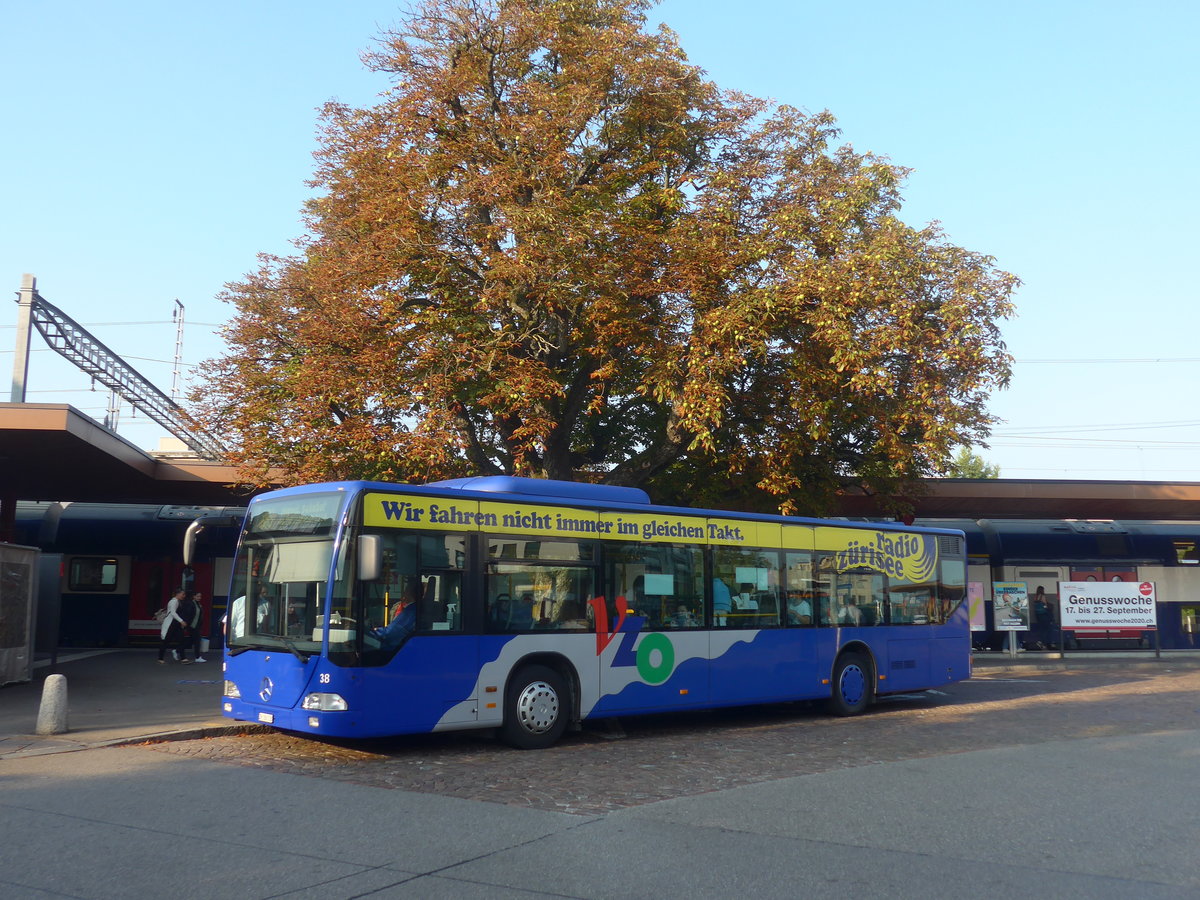 (220'562) - VZO Grningen - Nr. 38/ZH 186'538 - Mercedes am 12. September 2020 beim Bahnhof Wetzikon