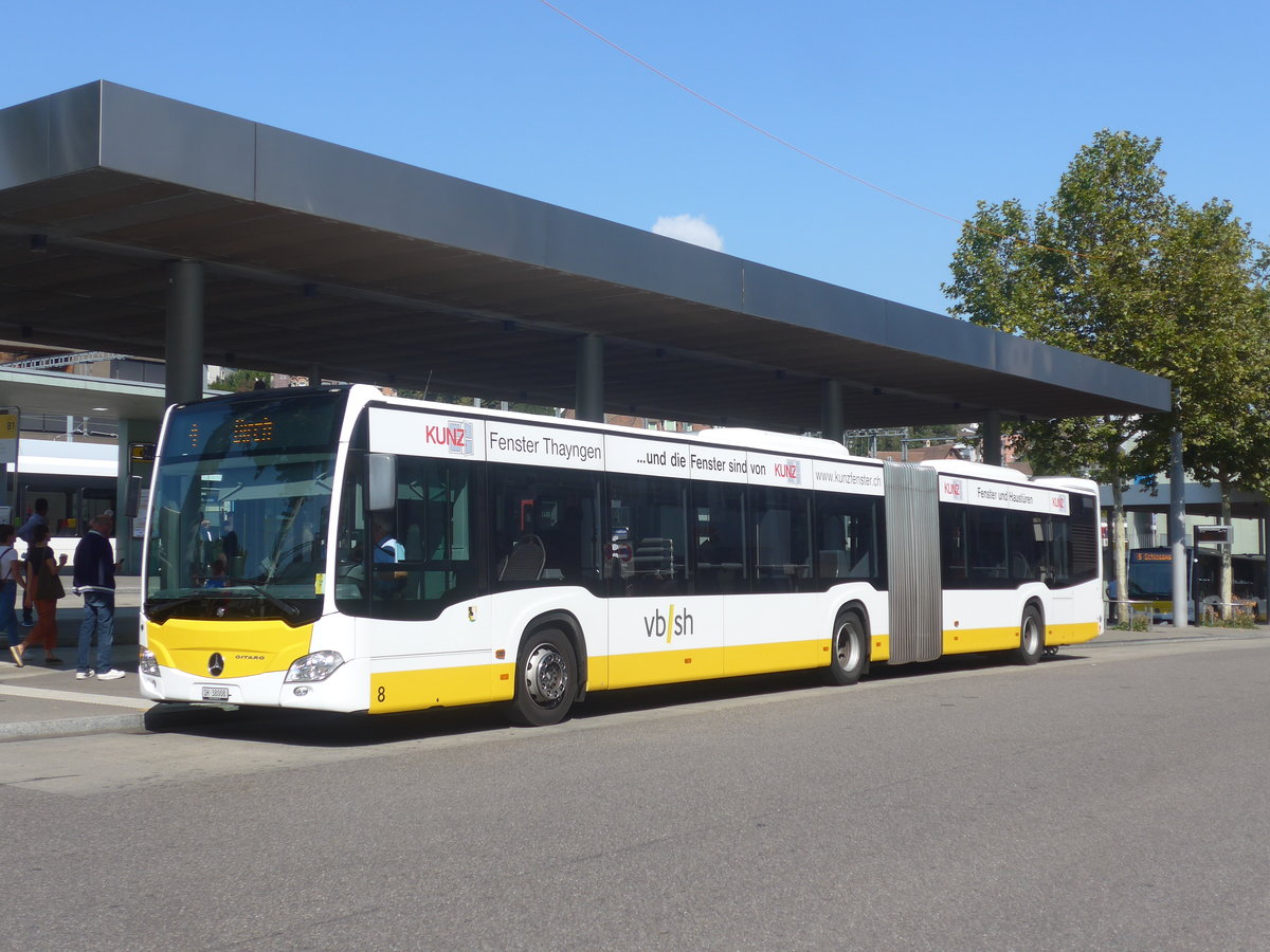 (220'624) - VBSH Schaffhausen - Nr. 8/SH 38'008 - Mercedes am 12. September 2020 beim Bahnhof Schaffhausen