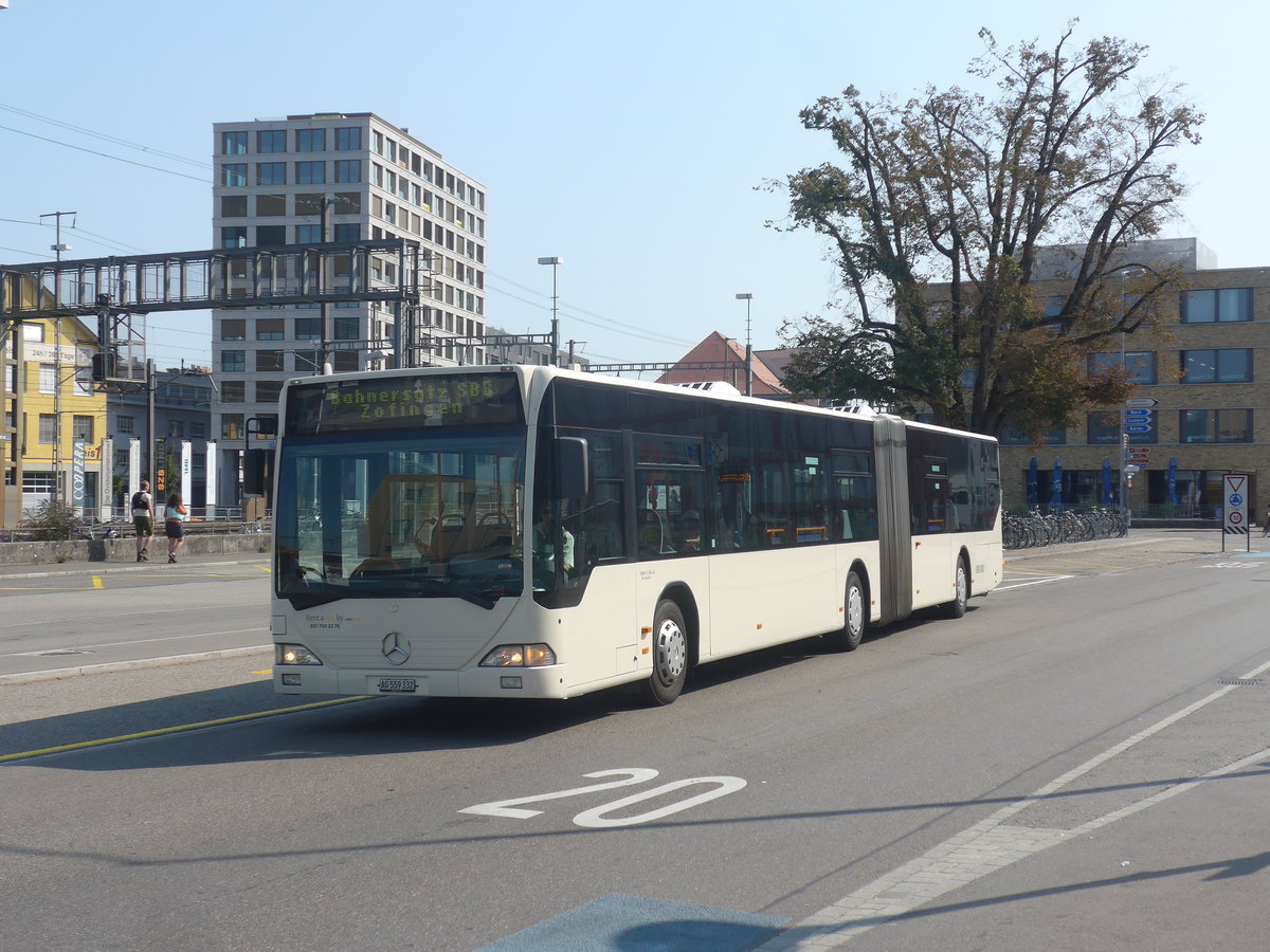 (220'738) - Interbus, Yverdon - Nr. 208/AG 559'332 - Mercedes (ex BSU Solothurn Nr. 40) am 13. September 2020 beim Bahnhof Lenzburg (Einsatz Eurobus) 