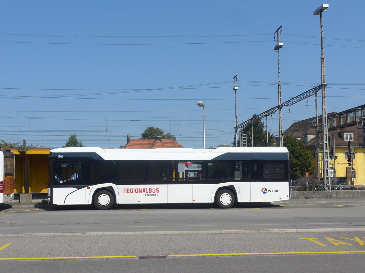 (220'761) - Knecht, Windisch - Nr. 433/AG 369'002 - Solaris am 13. September 2020 beim Bahnhof Lenzburg (ohne Aussenspiegel!)