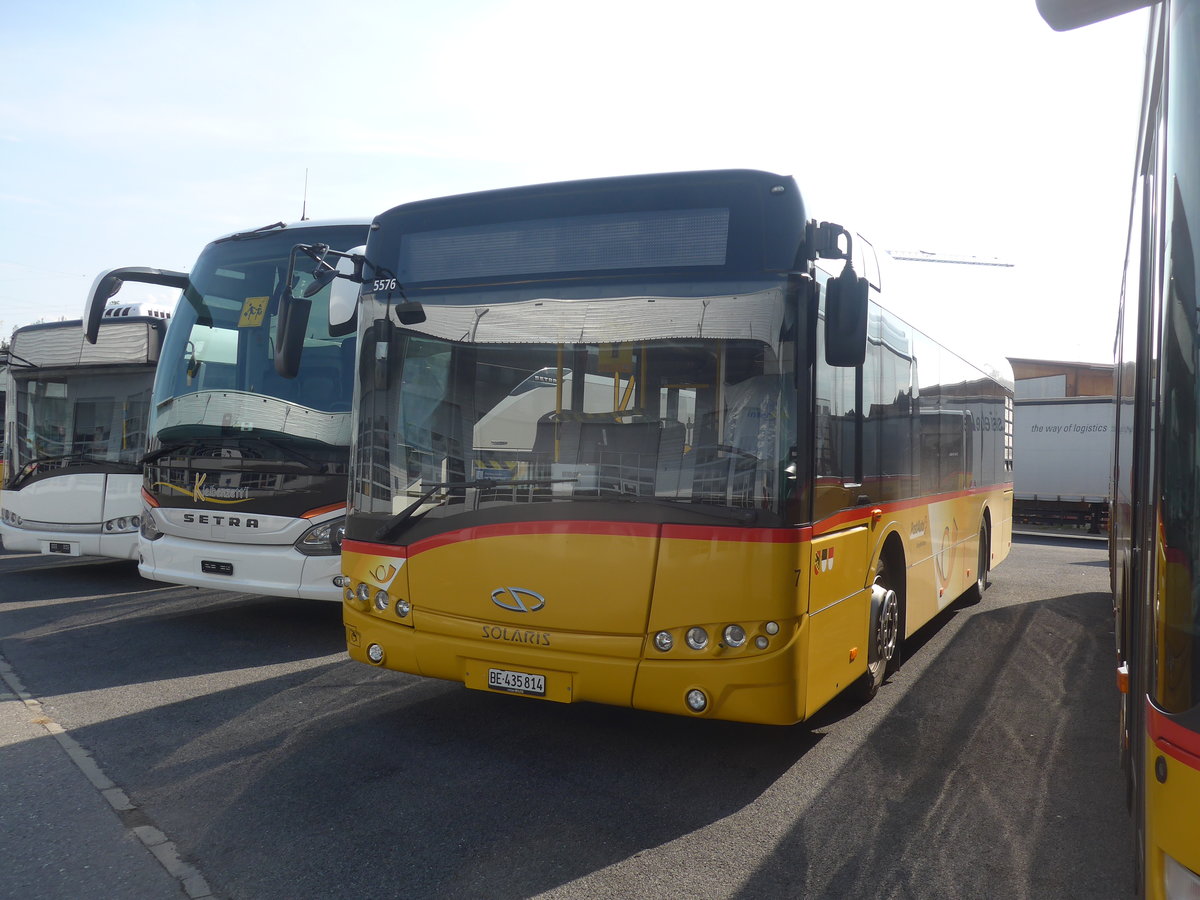(220'859) - PostAuto Bern - Nr. 7/BE 435'814 - Solaris (ex Lengacher, Wichtrach Nr. 4) am 20. September 2020 in Kerzers, Interbus