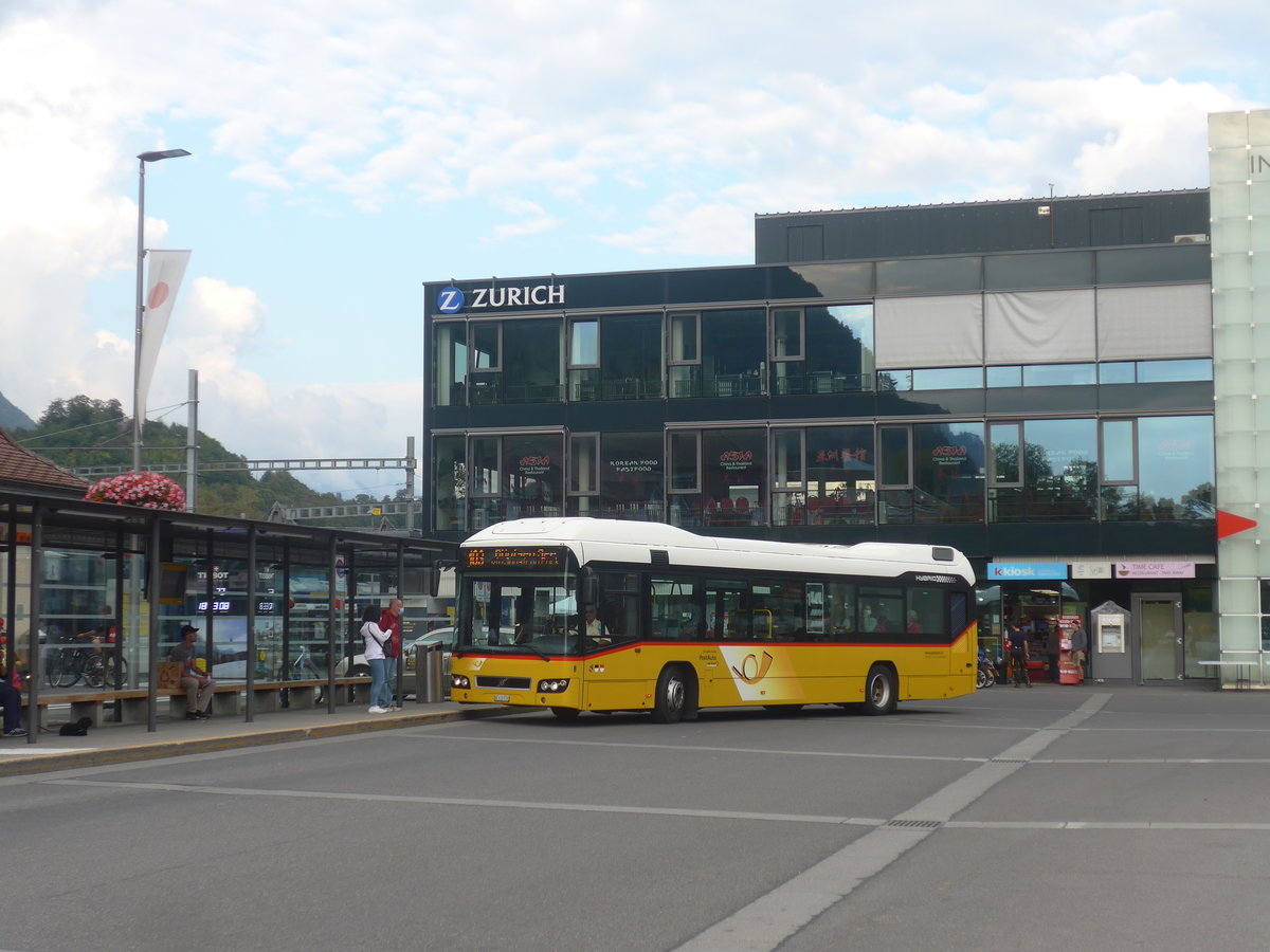 (220'938) - Steiner, Ortschwaben - Nr. 8/BE 610'539 - Volvo am 21. September 2020 beim Bahnhof Interlaken Ost (Einsatz PostAuto)