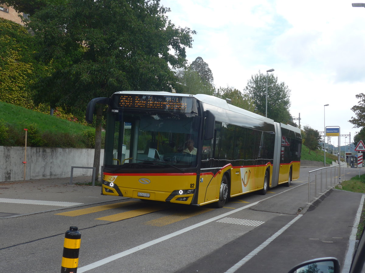(220'988) - Steffen, Remetschwil - Nr. 82/AG 541'007 - Solaris am 22. September 2020 beim Bahnhof Birmensdorf