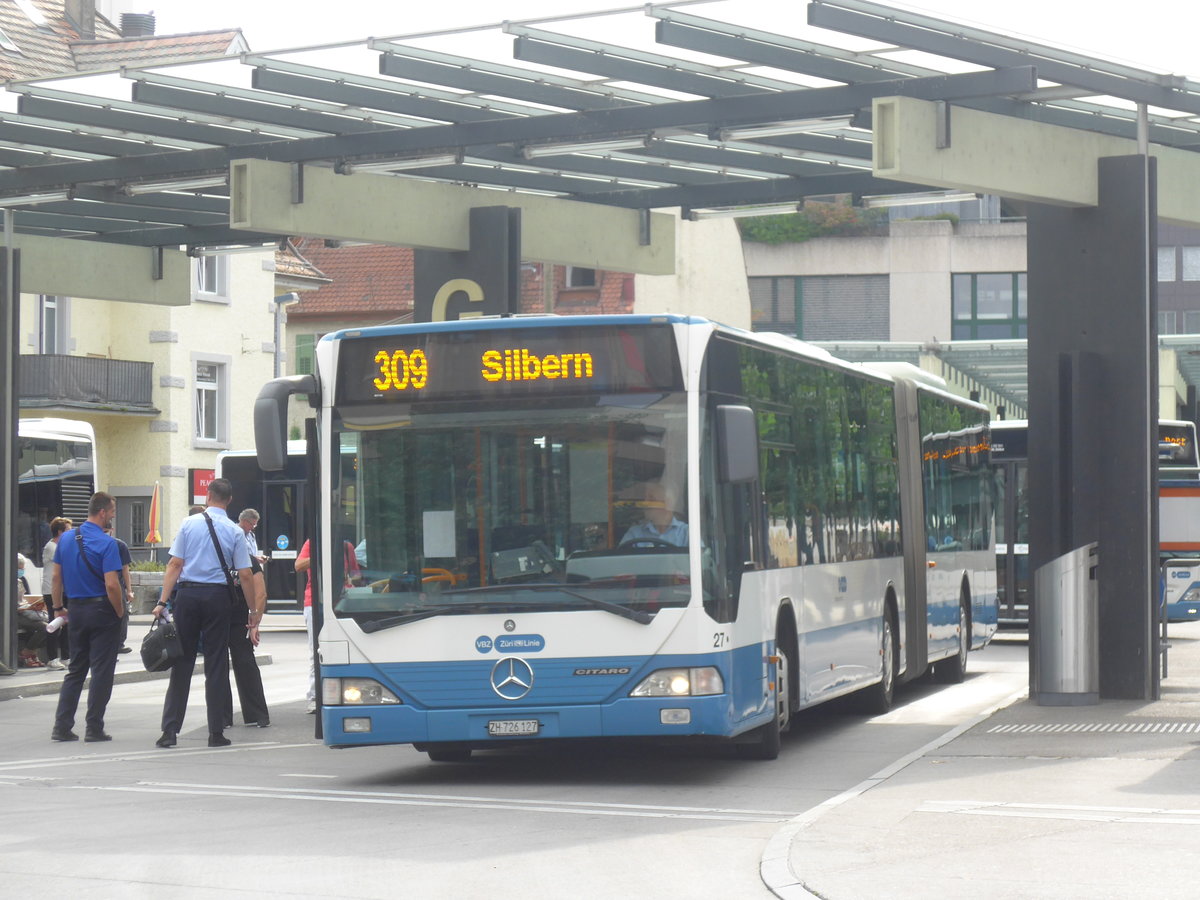 (221'001) - Limmat Bus, Dietikon - Nr. 27/ZH 726'127 - Mercedes am 22. September 2020 beim Bahnhof Dietikon