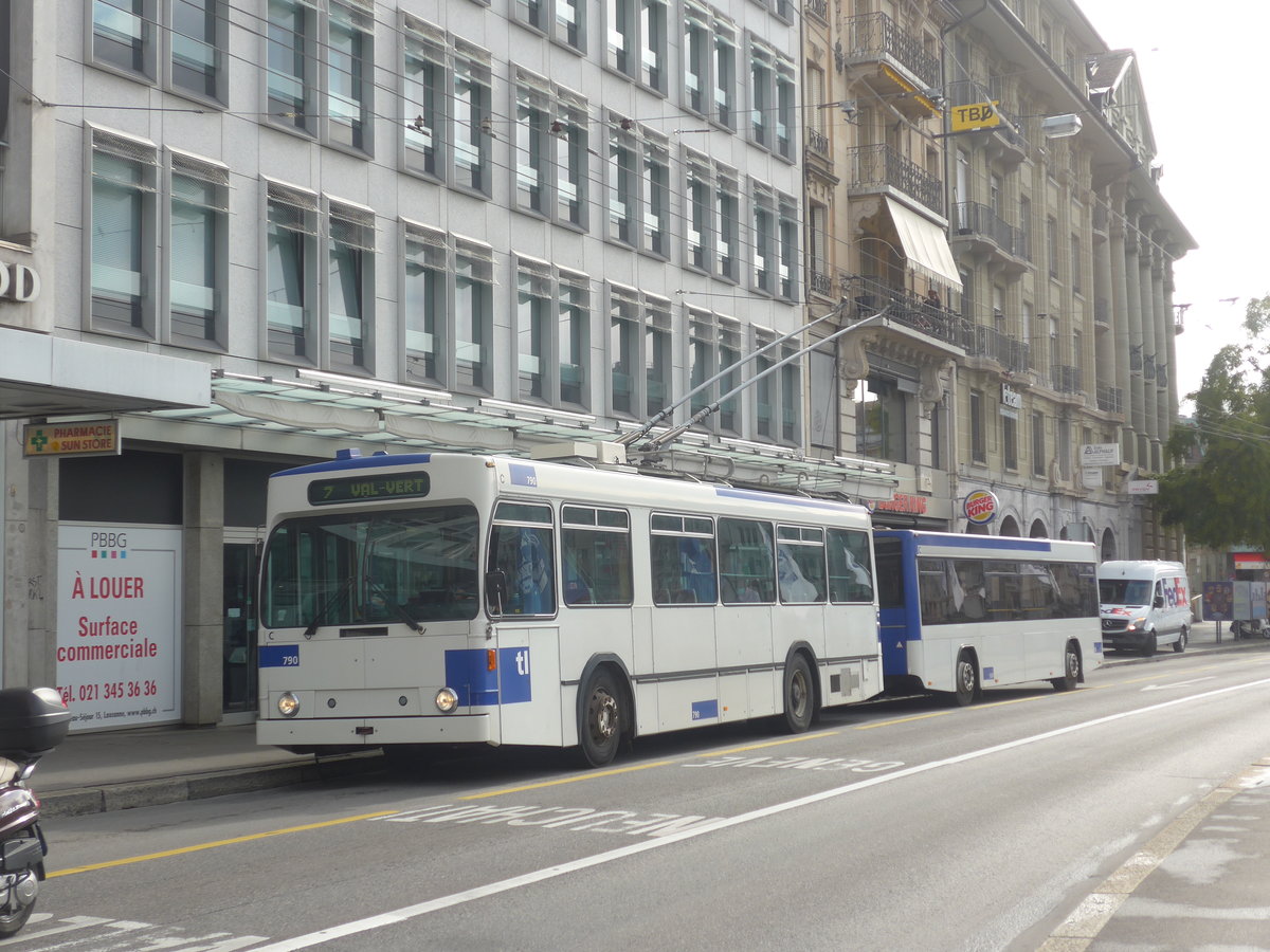 (221'062) - TL Lausanne - Nr. 790 - NAW/Lauber Trolleybus am 23. September 2020 in Lausanne, Bel-Air
