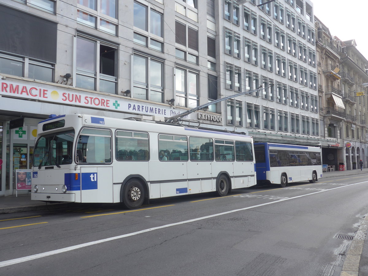 (221'067) - TL Lausanne - Nr. 782 - NAW/Lauber Trolleybus am 23. September 2020 in Lausanne, Bel-Air