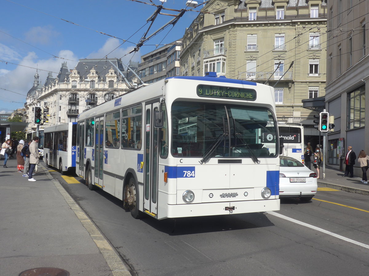 (221'087) - TL Lausanne - Nr. 784 - NAW/Lauber Trolleybus am 23. September 2020 in Lausanne, Bel-Air