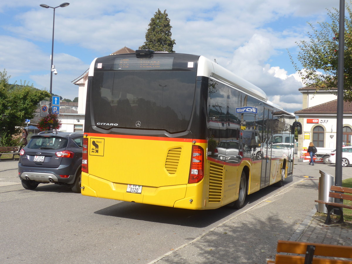 (221'106) - Faucherre, Moudon - VD 3120 - Mercedes am 23. September 2020 beim Bahnhof Moudon
