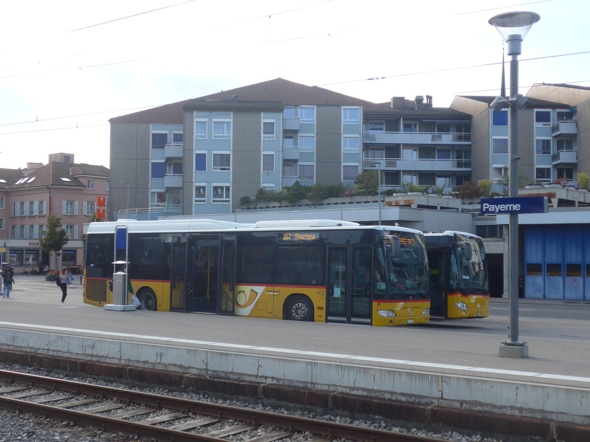 (221'143) - CarPostal Ouest - VD 1465 - Mercedes (ex TPB, Sdeilles) am 23. September 2020 beim Bahnhof Payerne
