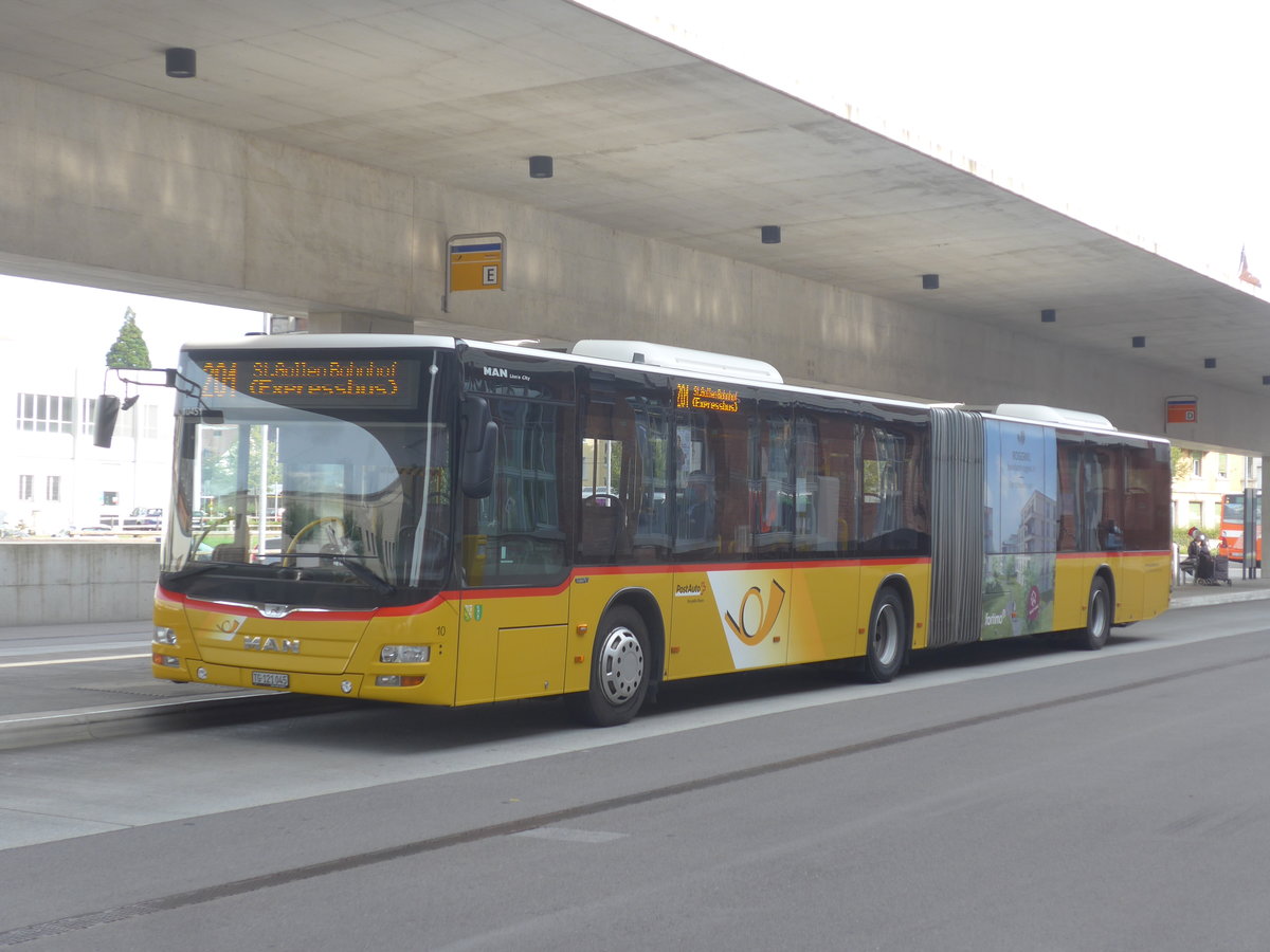 (221'195) - Eurobus, Arbon - Nr. 10/TG 121'045 - MAN am 24. September 2020 in Arbon, Bushof
