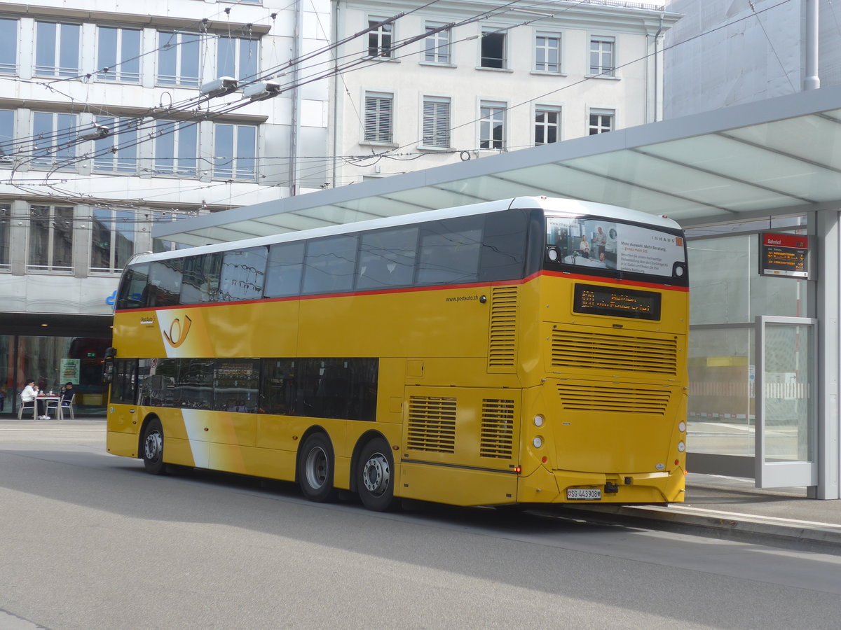 (221'203) - PostAuto Ostschweiz - SG 443'908 - Alexander Dennis am 24. September 2020 beim Bahnhof St. Gallen