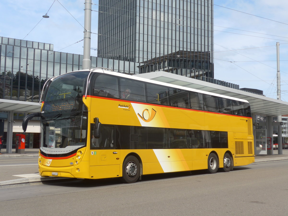 (221'245) - PostAuto Ostschweiz - SG 443'911 - Alexander Dennis am 24. September 2020 beim Bahnhof St. Gallen