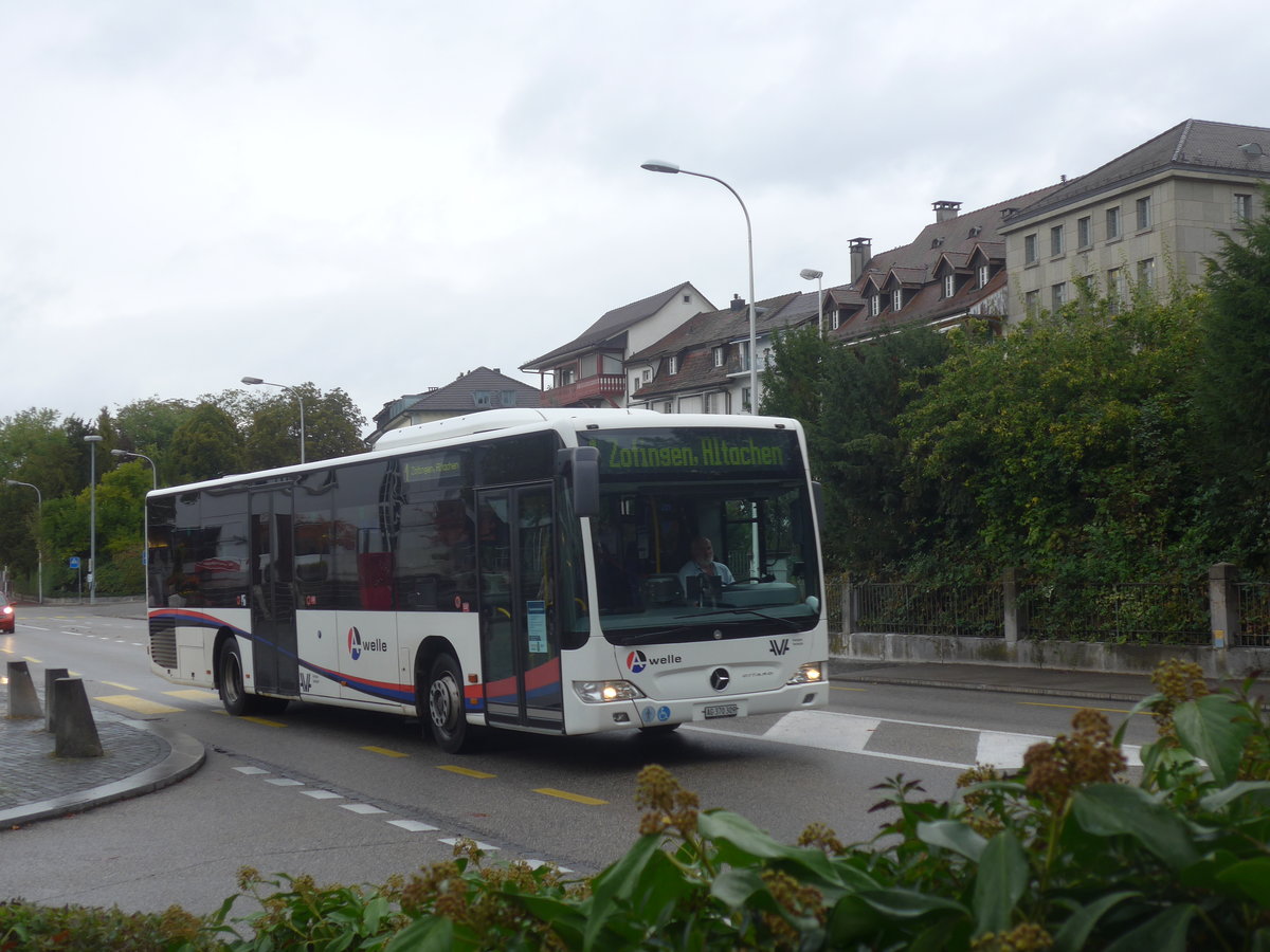 (221'329) - Limmat Bus, Dietikon - AG 370'309 - Mercedes (ex BDWM Bremgarten Nr. 9) am 25. September 2020 beim Bahnhof Zofingen