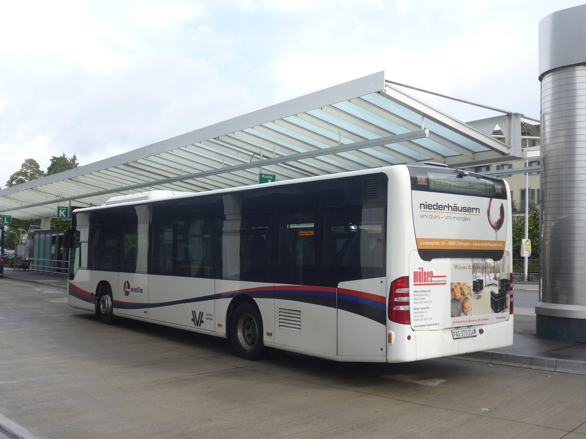 (221'352) - Limmat Bus, Dietikon - AG 370'314 - Mercedes (ex BDWM Bremgarten Nr. 14) am 25. September 2020 beim Bahnhof Zofingen