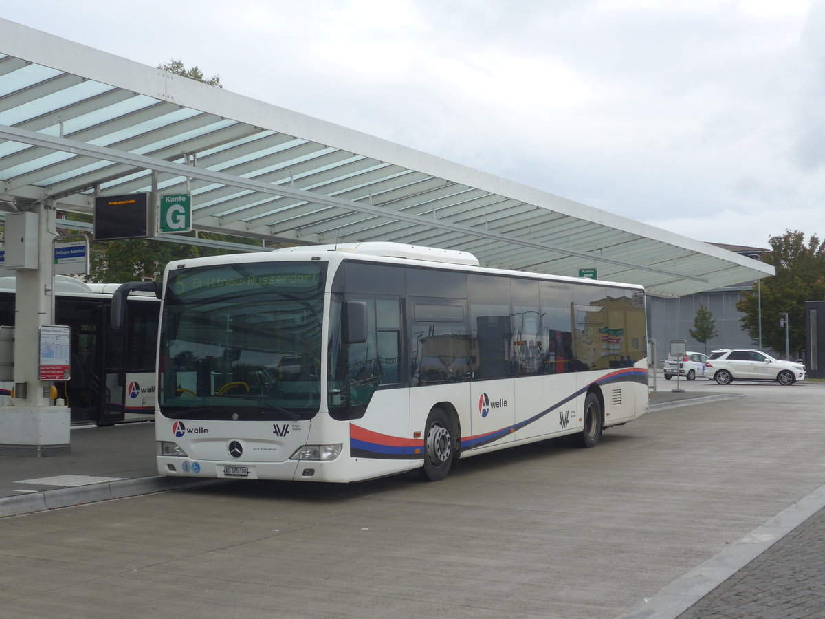 (221'360) - Limmat Bus, Dietikon - AG 370'308 - Mercedes (ex BDWM Bremgarten Nr. 8) am 25. September 2020 beim Bahnhof Zofingen