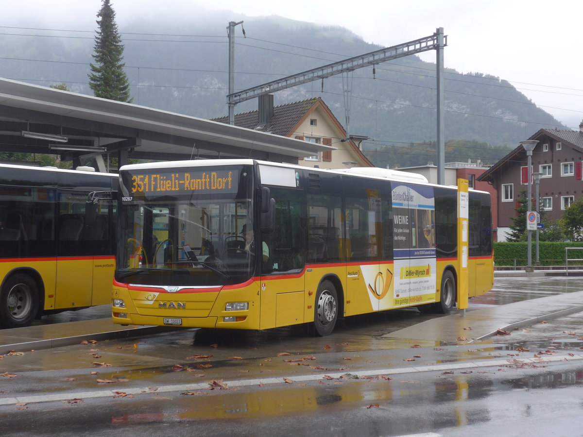 (221'419) - PostAuto Zentralschweiz - Nr. 4/OW 10'023 - MAN (ex Dillier, Sarnen Nr. 4) am 25. September 2020 beim Bahnhof Sarnen