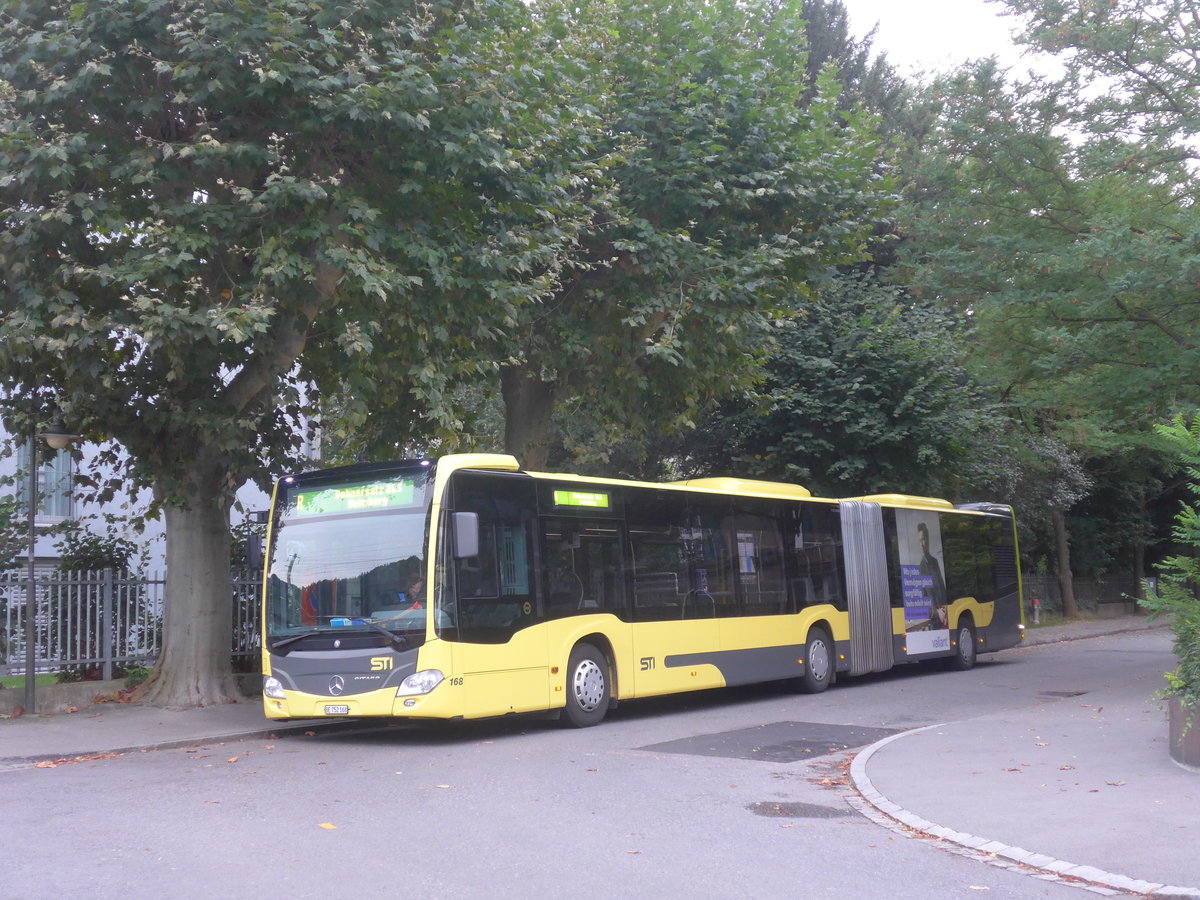 (221'524) - STI Thun - Nr. 168/BE 752'168 - Mercedes am 27. September 2020 beim Bahnhof Thun