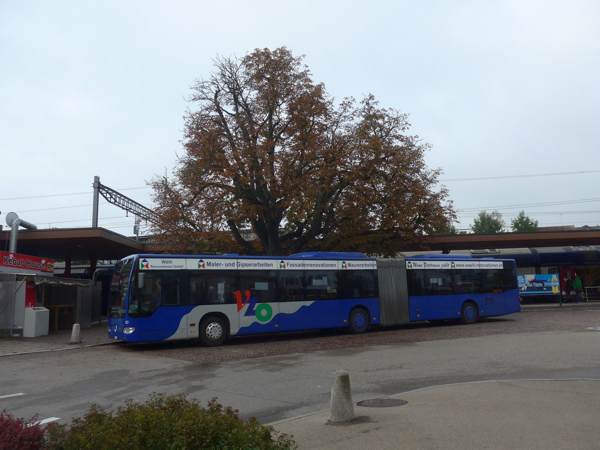 (221'793) - VZO Grningen - Nr. 103/ZH 745'103 - Mercedes am 12. Oktober 2020 beim Bahnhof Wetzikon