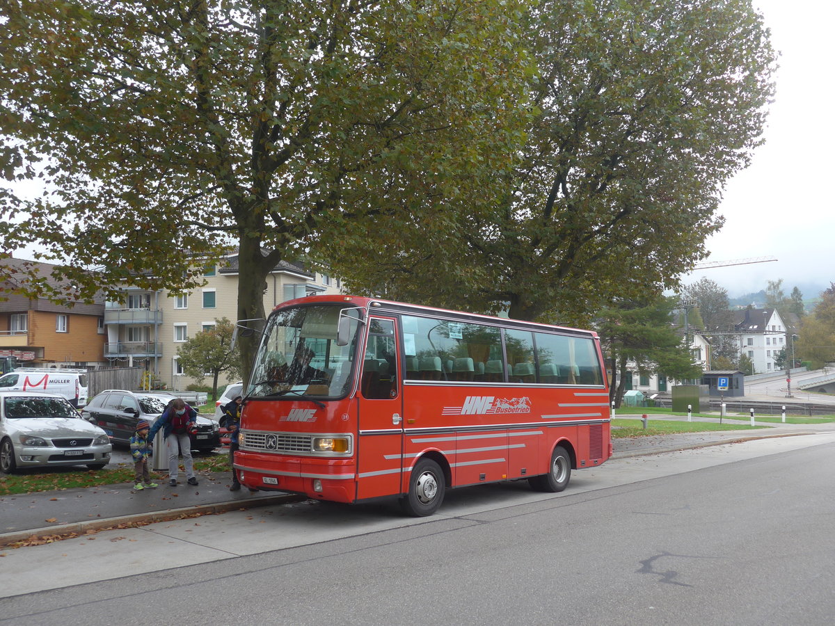 (221'803) - Biegger, Uster - Nr. 31/GL 1946 - Setra (ex AFA Adelboden Nr. 31; ex AFA Adelboden Nr. 10; ex Frhlich, Zrich) am 12. Oktober 2020 beim Bahnhof Bretswil