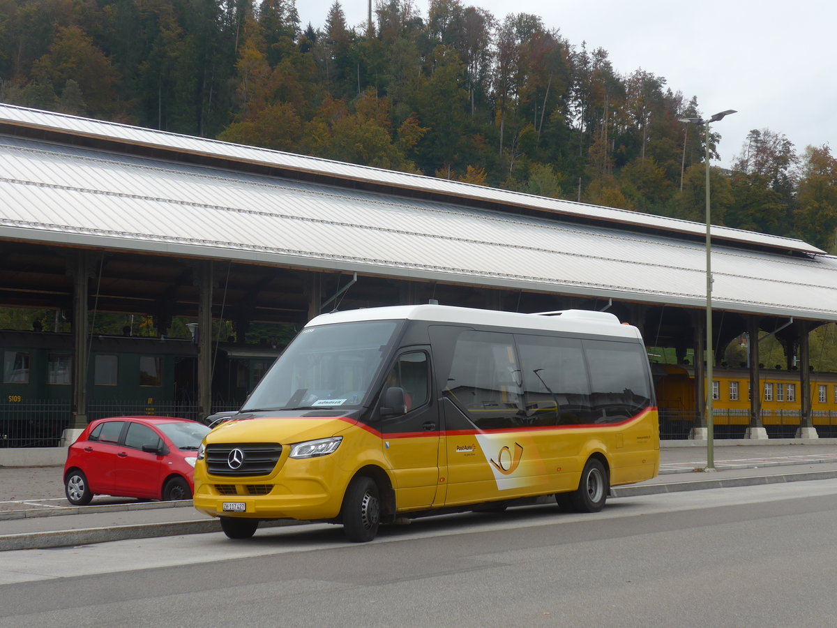 (221'882) - Leutenegger, Bauma - Nr. 397/ZH 117'427 - Mercedes am 12. Oktober 2020 beim Bahnhof Bauma