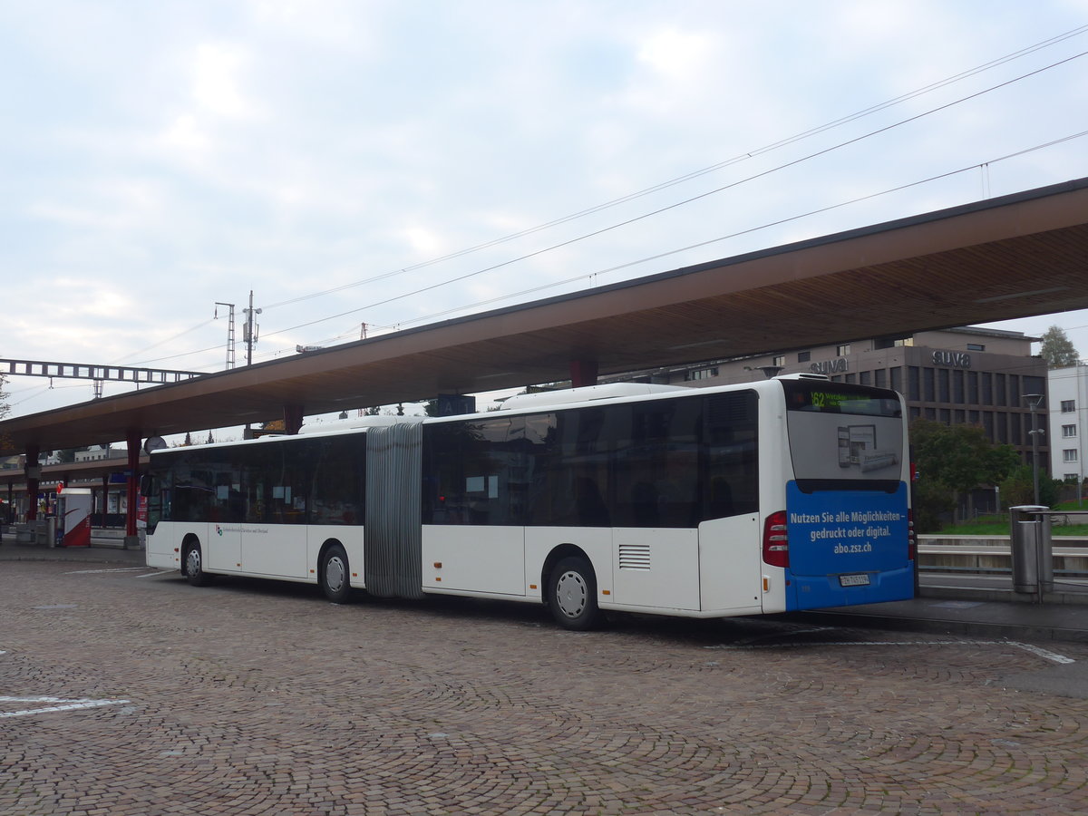 (221'949) - VZO Grningen - Nr. 119/ZH 745'119 - Mercedes am 18. Oktober 2020 beim Bahnhof Wetzikon