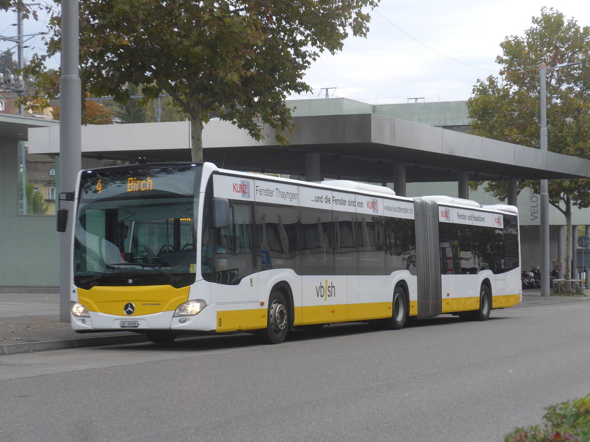 (222'212) - VBSH Schaffhausen - Nr. 8/SH 38'008 - Mercedes am 21 Oktober 2020 beim Bahnhof Schaffhausen