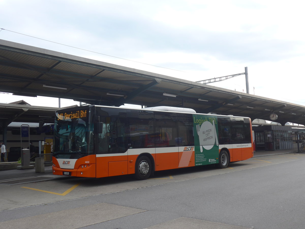 (222'253) - AOT Amriswil - Nr. 402/TG 62'894 - Neoplan (ex Nr. 6) am 21. Oktober 2020 beim Bahnhof Romanshorn