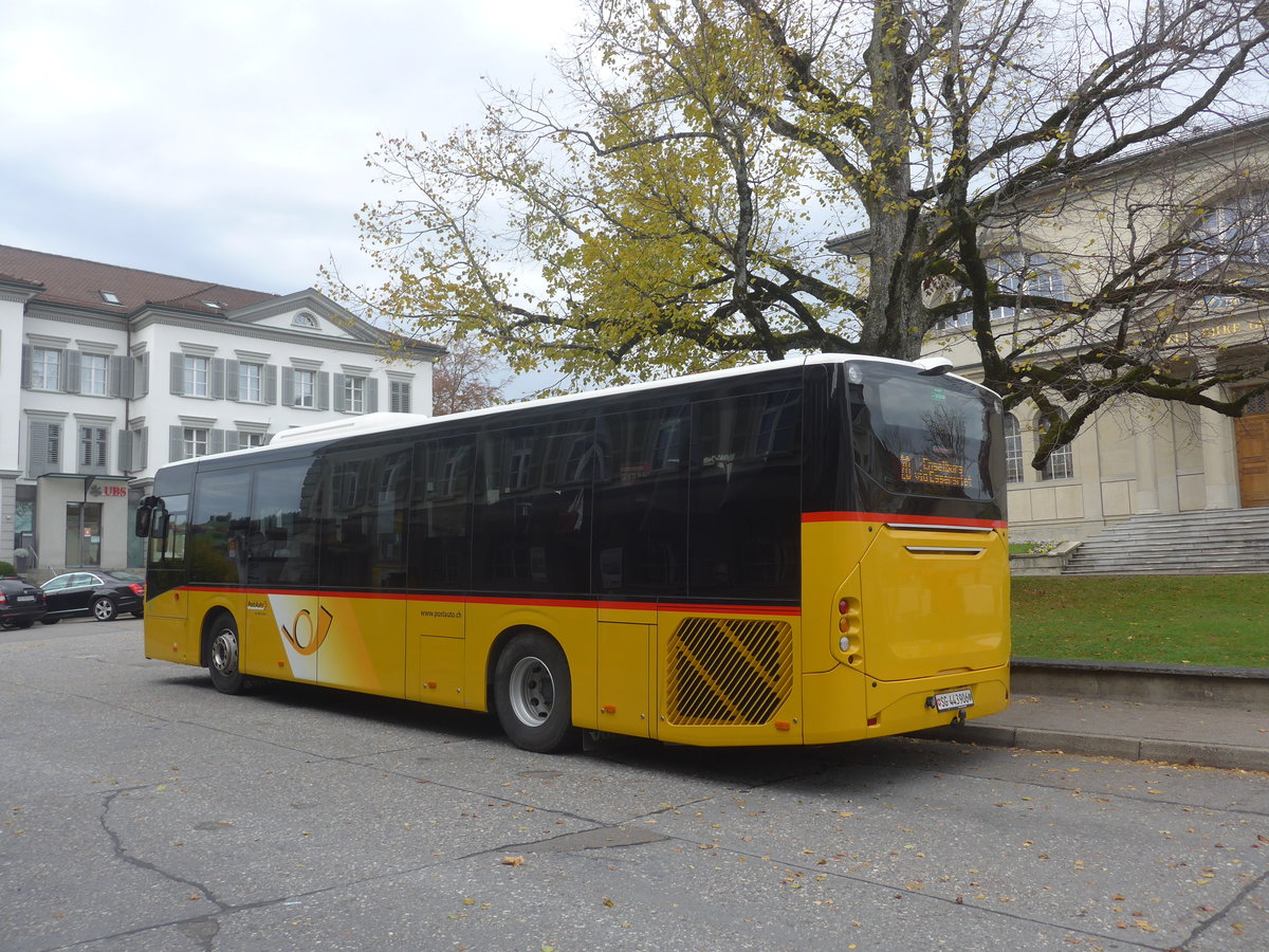 (222'337) - PostAuto Ostschweiz - SG 443'906 - Volvo am 21. Oktober 2020 in Heiden, Post