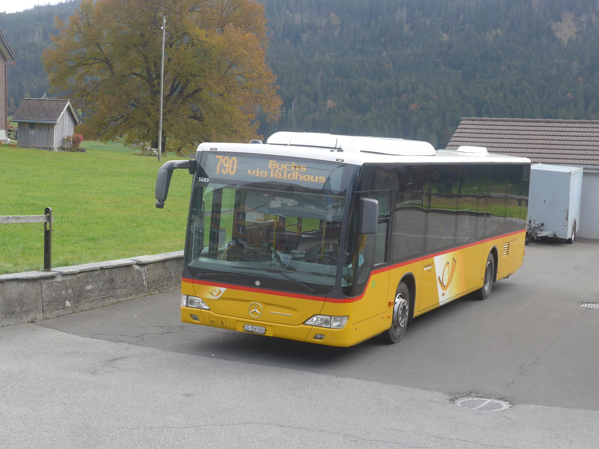 (222'432) - PostAuto Ostschweiz - SG 356'506 - Mercedes (ex Schmidt, Oberbren) am 22. Oktober 2020 in Wildhaus, Dorf