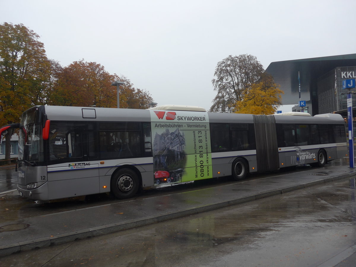 (222'489) - AAGR rothenburg - Nr. 12/LU 15'043 - Solaris am 23. Oktober 2020 beim Bahnhof Luzern