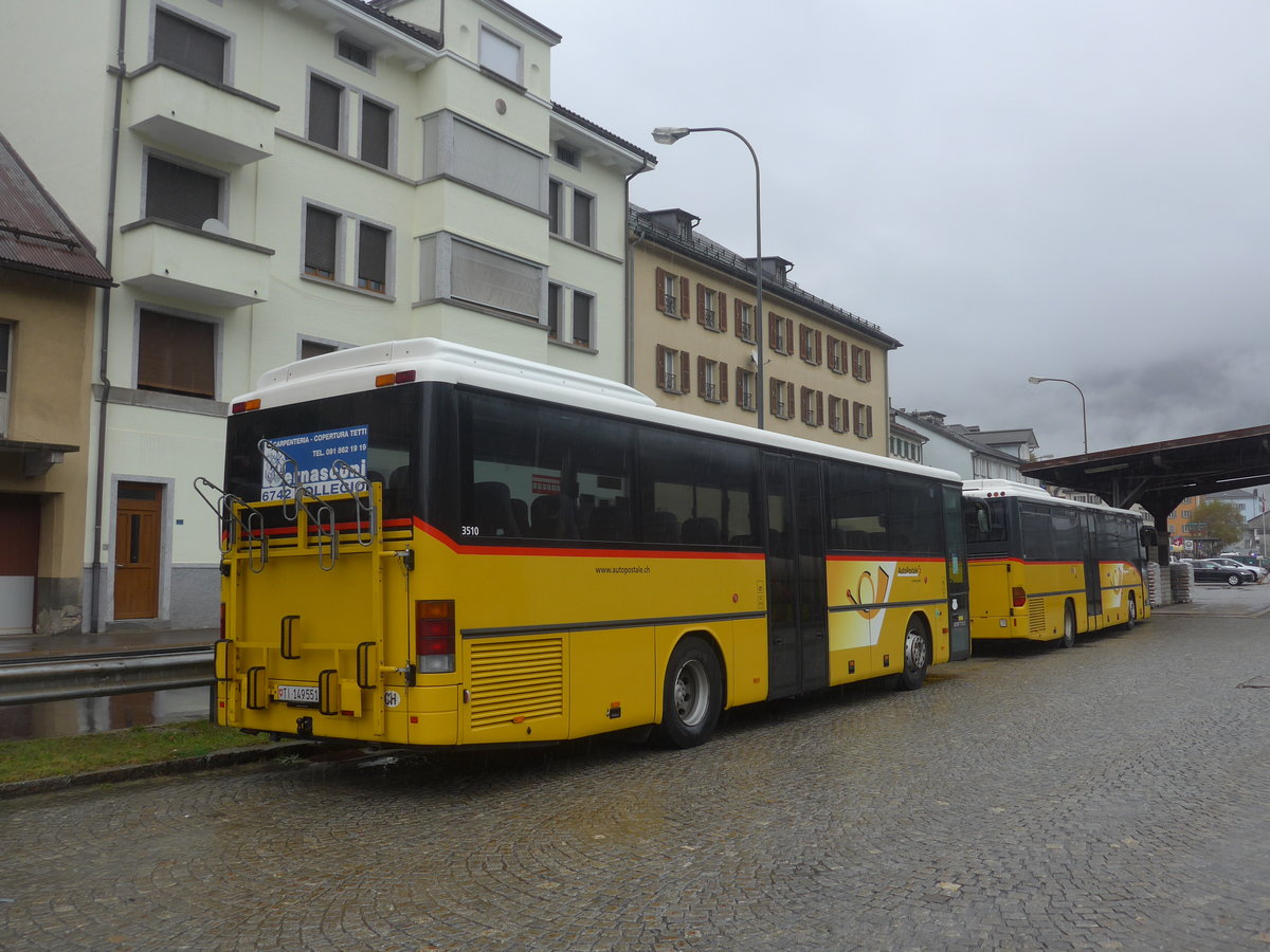 (222'496) - Marchetti, Airolo - Nr. 532/TI 149'551 - Setra (ex AutoPostale Ticino Nr. 532) am 23. Oktober 2020 beim Bahnhof Airolo