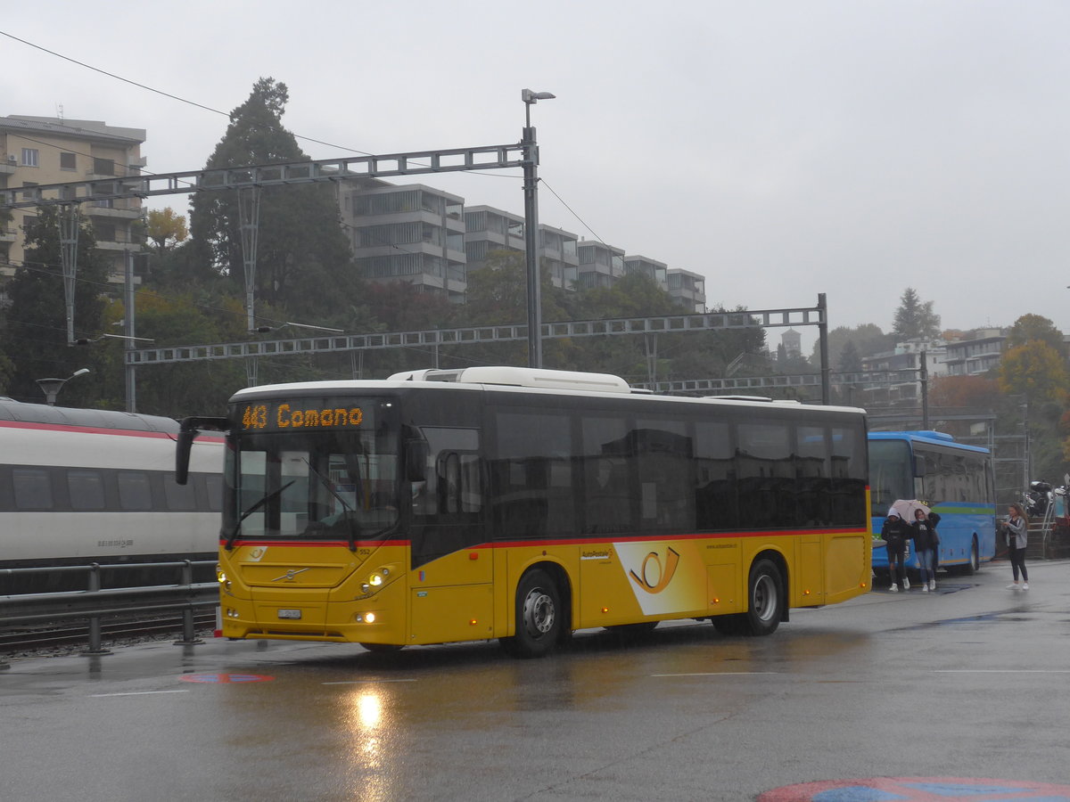 (222'553) - AutoPostale Ticino - Nr. 552/TI 326'902 - Volvo am 23. Oktober 2020 beim Bahnhof Lugano