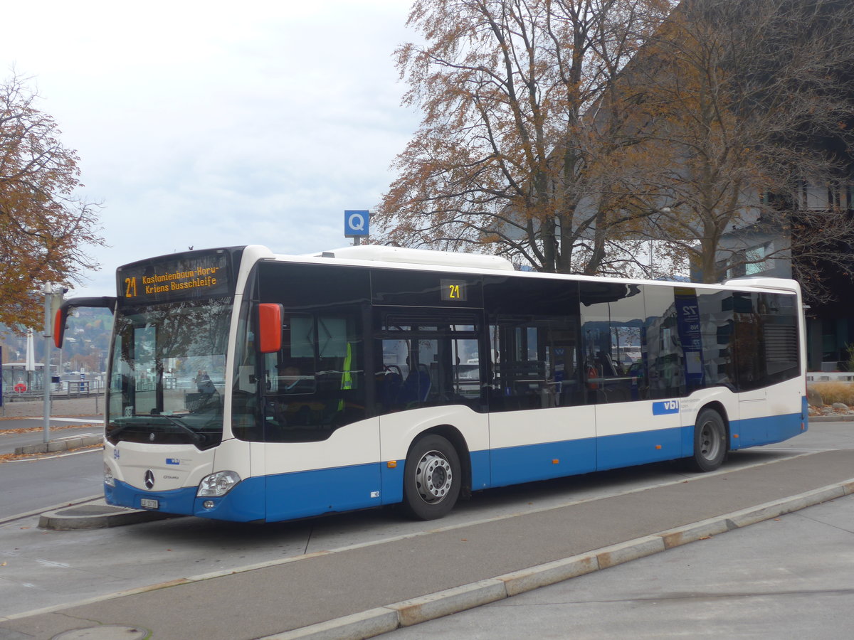 (222'784) - VBL Luzern - Nr. 94/LU 15'728 - Mercedes am 1. November 2020 beim Bahnhof Luzern