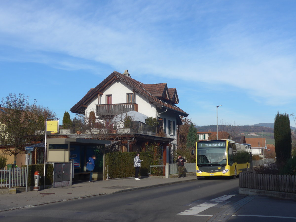 (222'855) - STI Thun - Nr. 410/BE 866'410 - Mercedes am 21. November 2020 in Thun-Lerchenfeld, Forstweg