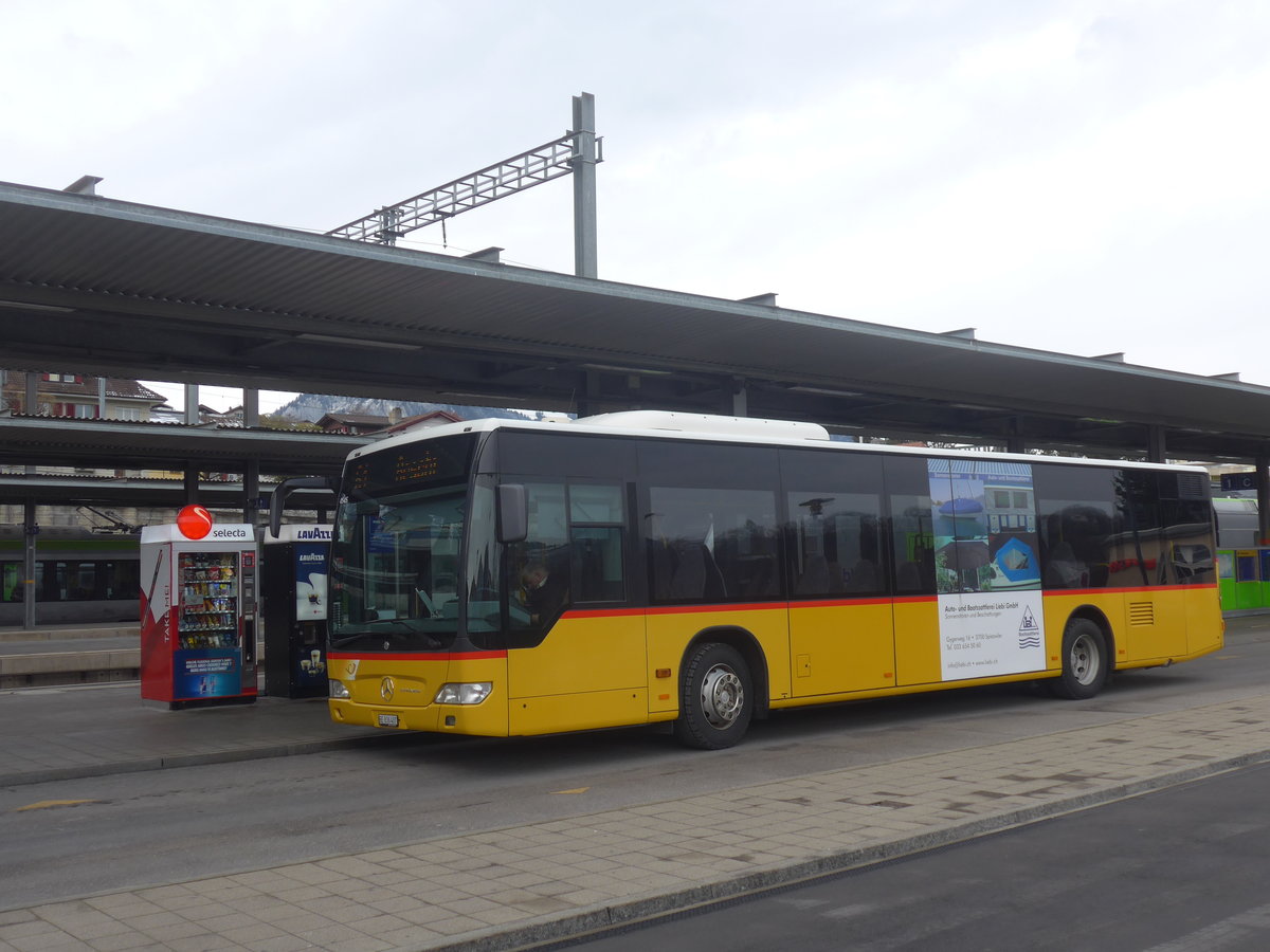 (222'946) - PostAuto Bern - BE 836'487 - Mercedes (ex Nr. 533; ex BE 653'387) am 4. Dezember 2020 beim Bahnhof Spiez