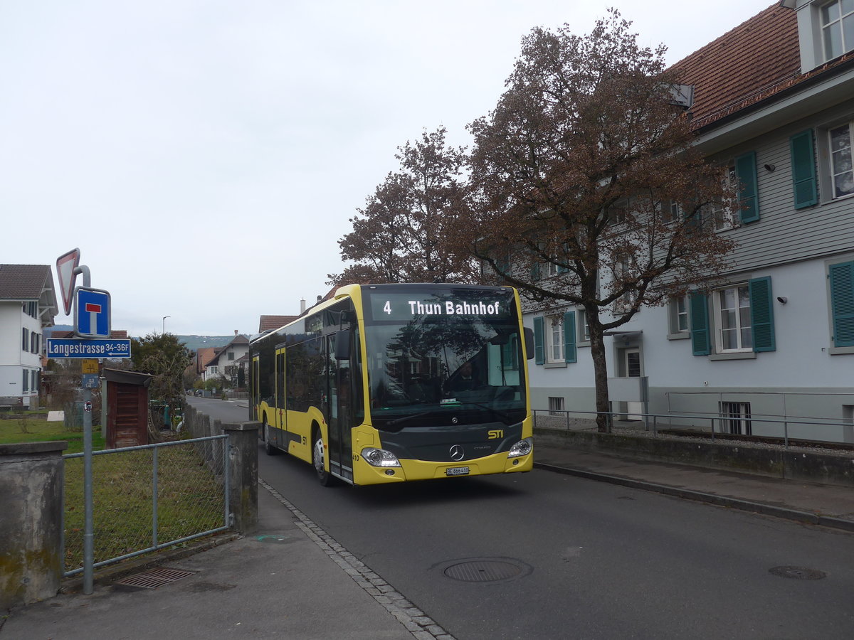 (222'959) - STI Thun - Nr. 410/BE 866'410 - Mercedes am 4. Dezember 2020 in Thun-Lerchenfeld, Langestrasse