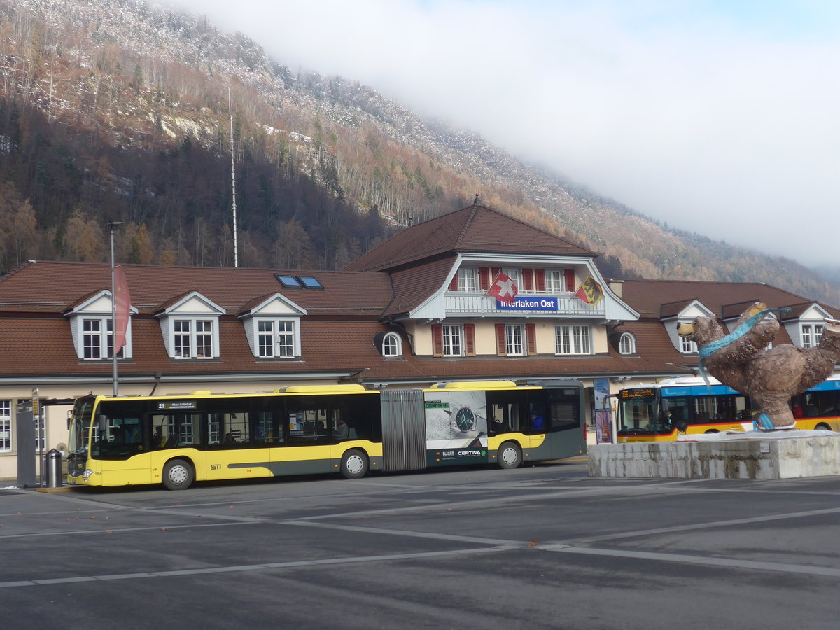 (222'979) - STI Thun - Nr. 183/BE 804'183 - Mercedes am 8. Dezember 2020 beim Bahnhof Interlaken Ost