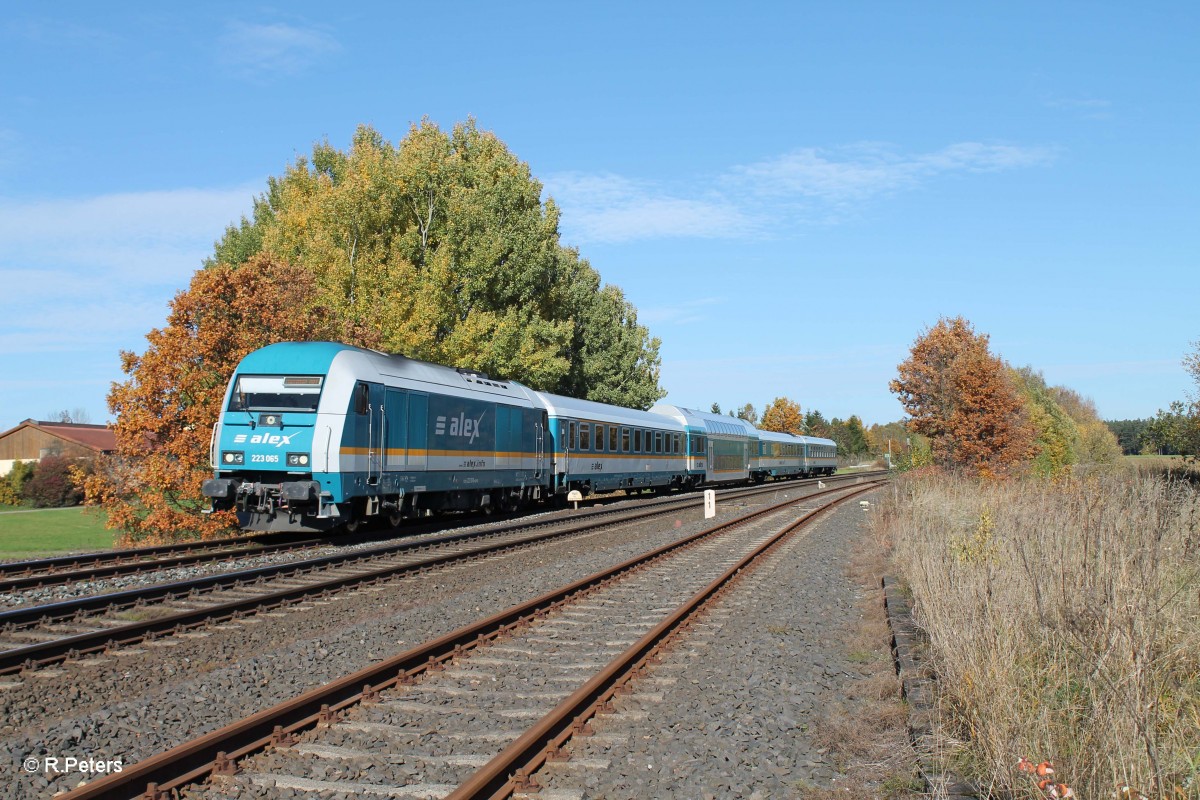 223 065 mit dem ALX84115 Hof - M�nchen bei Sch�nfeld. 22.10.13