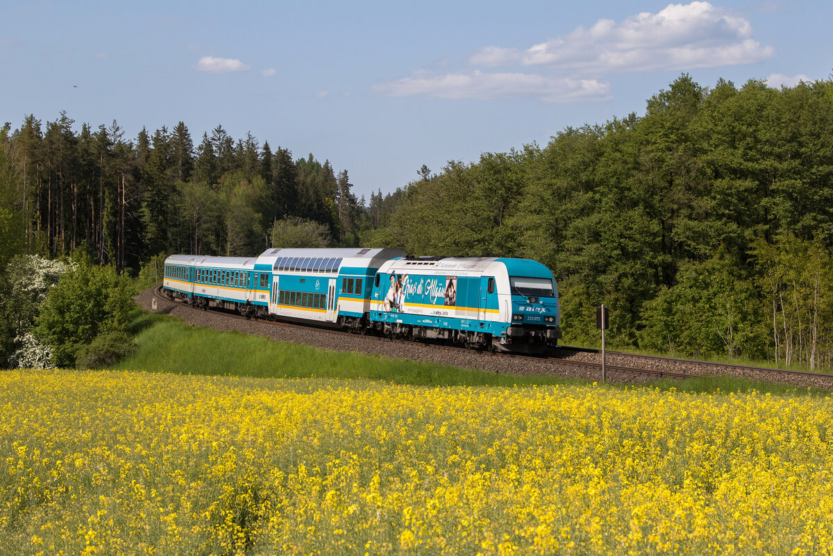 223 072  Gria� die Allg�u  aus Marktredwitz kommend am 28. Mai 2023 bei Oberteich.