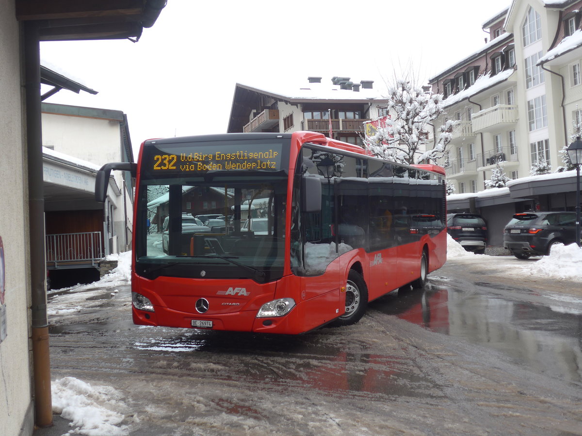 (223'005) - AFA Adelboden - Nr. 94/BE 26'974 - Mercedes am 13. Dezember 2020 in Adelboden, Busstation
