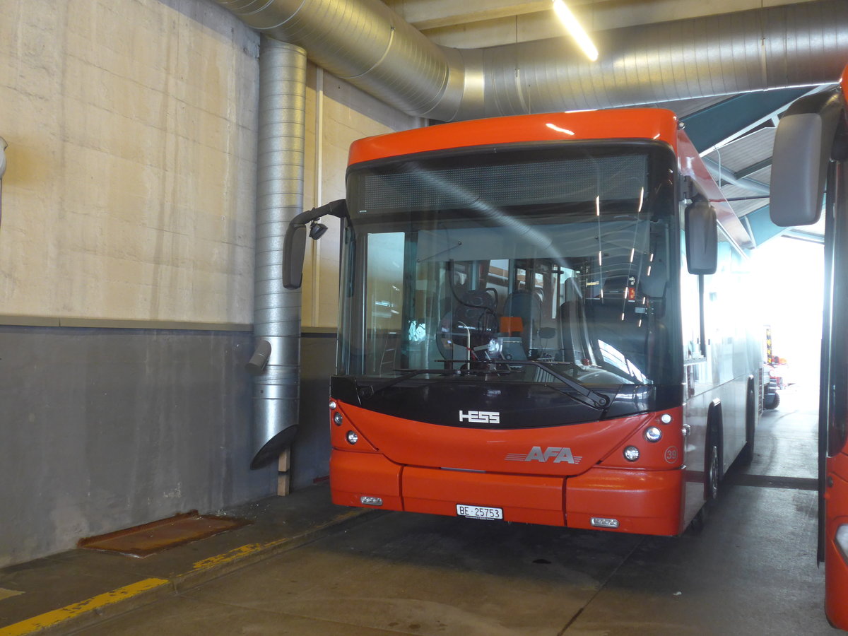 (223'013) - AFA Adelboden - Nr. 39/BE 25'753 - Scania/Hess am 13. Dezember 2020 in Adelboden, Busstation