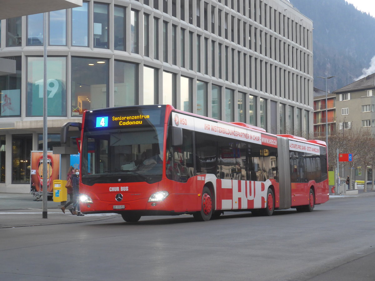 (223'196) - Chur Bus, Chur - Nr. 50/GR 155'850 - Mercedes am 2. Januar 2021 beim Bahnhof Chur