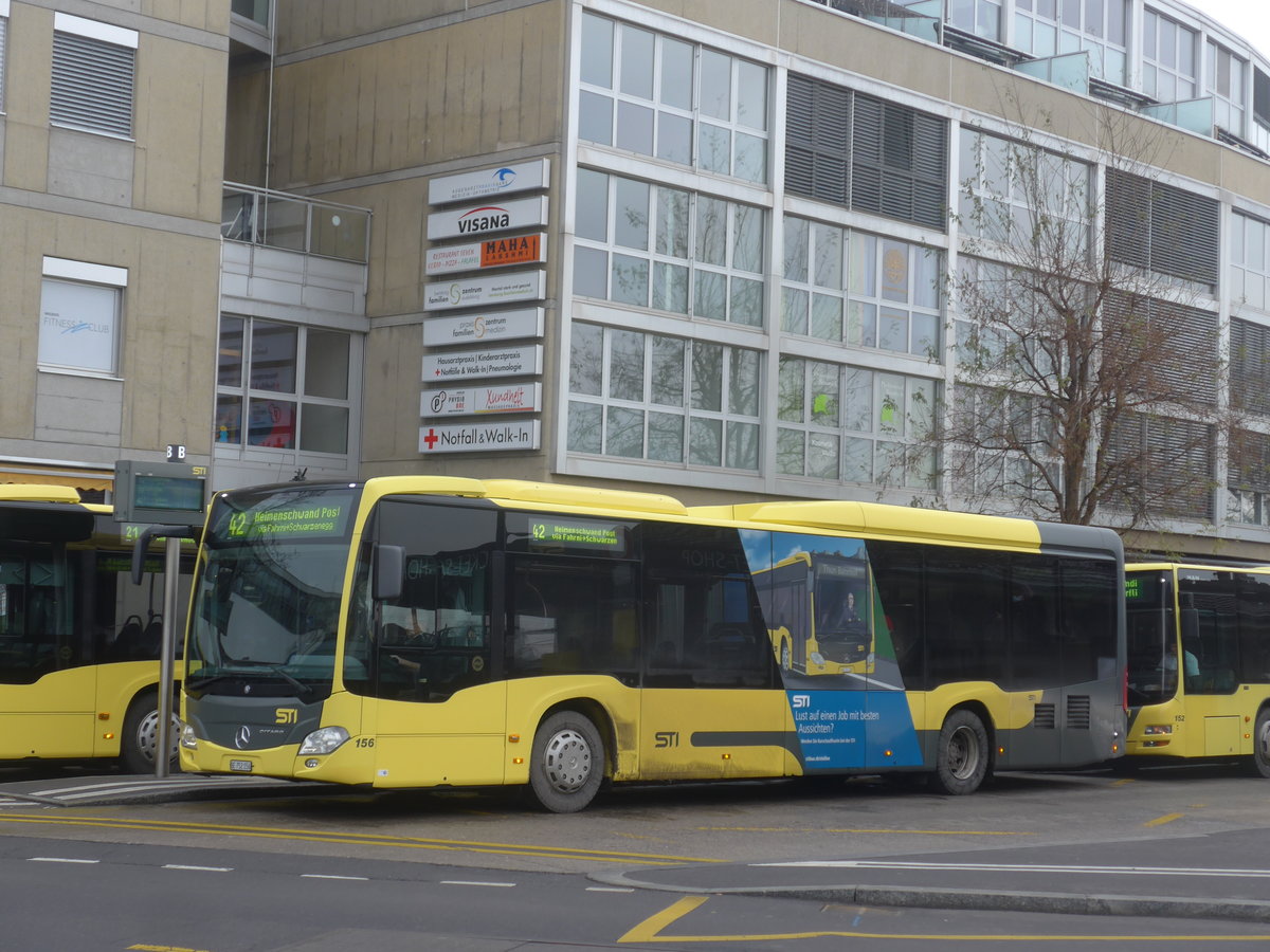 (223'258) - STI Thun - Nr. 156/BE 752'156 - Mercedes am 3. Januar 2021 beim Bahnhof Thun