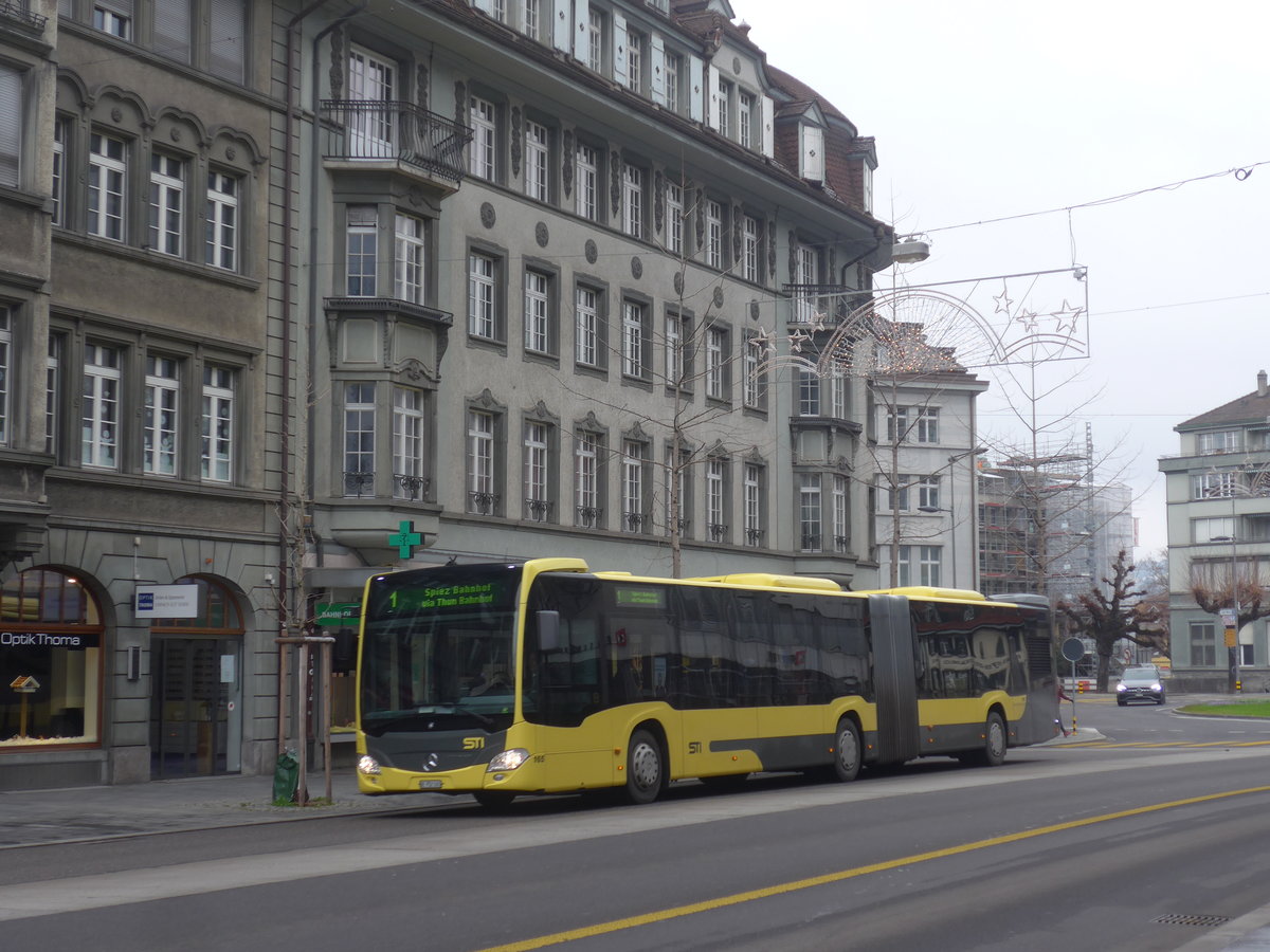 (223'270) - STI Thun - Nr. 165/BE 752'165 - Mercedes am 3. Januar 2021 in Thun, Bahnhofstrasse