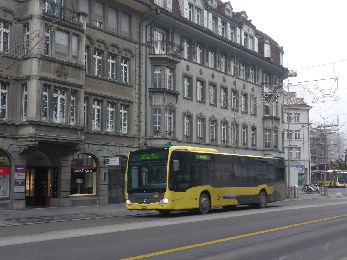 (223'271) - STI Thun - Nr. 177/BE 752'177 - Mercedes am 3. Januar 2021 in Thun, Bahnhofstrasse