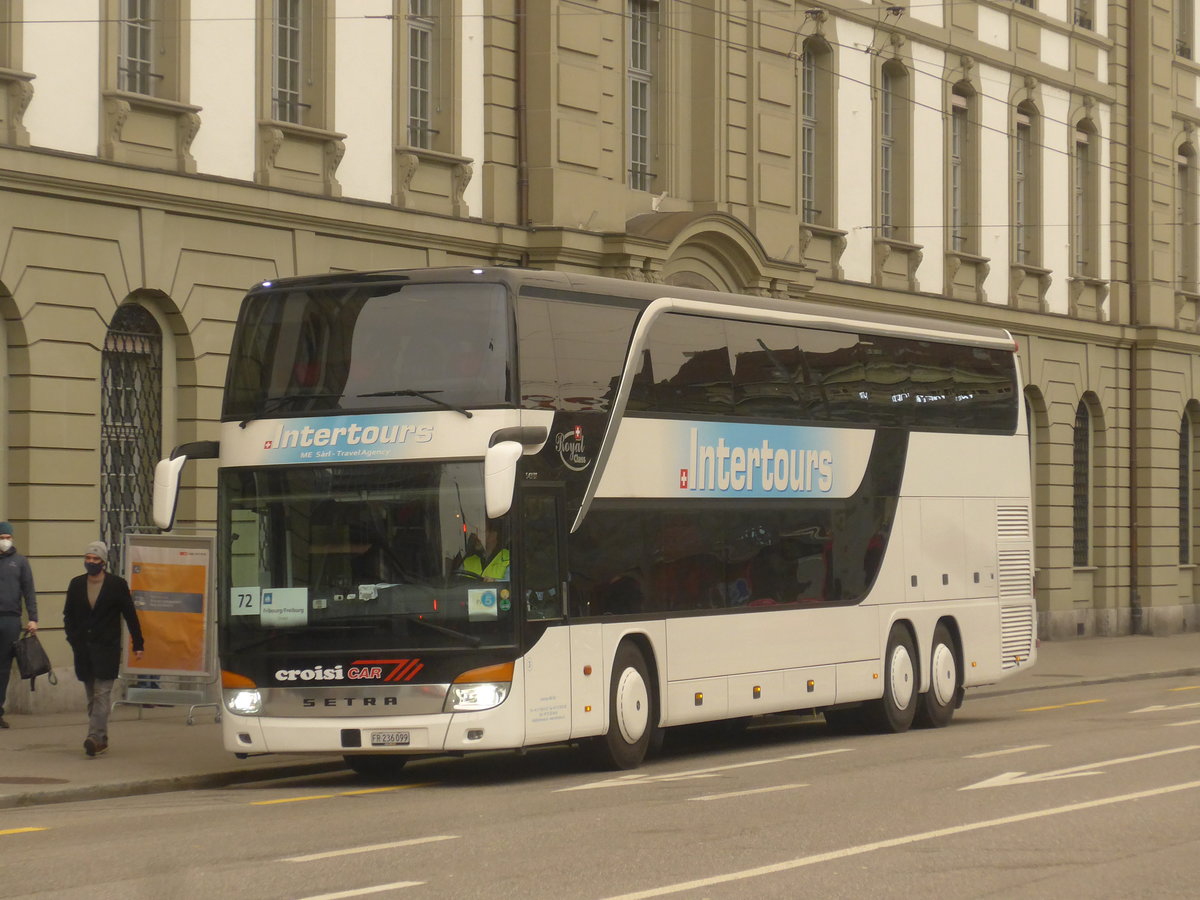 (223'396) - Intertours, Domdidier - Nr. 3/FR 236'099 - Setra am 6. Februar 2021 beim Bahnhof Bern