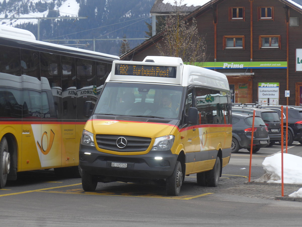 (223'449) - Kbli, Gstaad - BE 305'545 - Mercedes am 7. Februar 2021 beim Bahnhof Gstaad