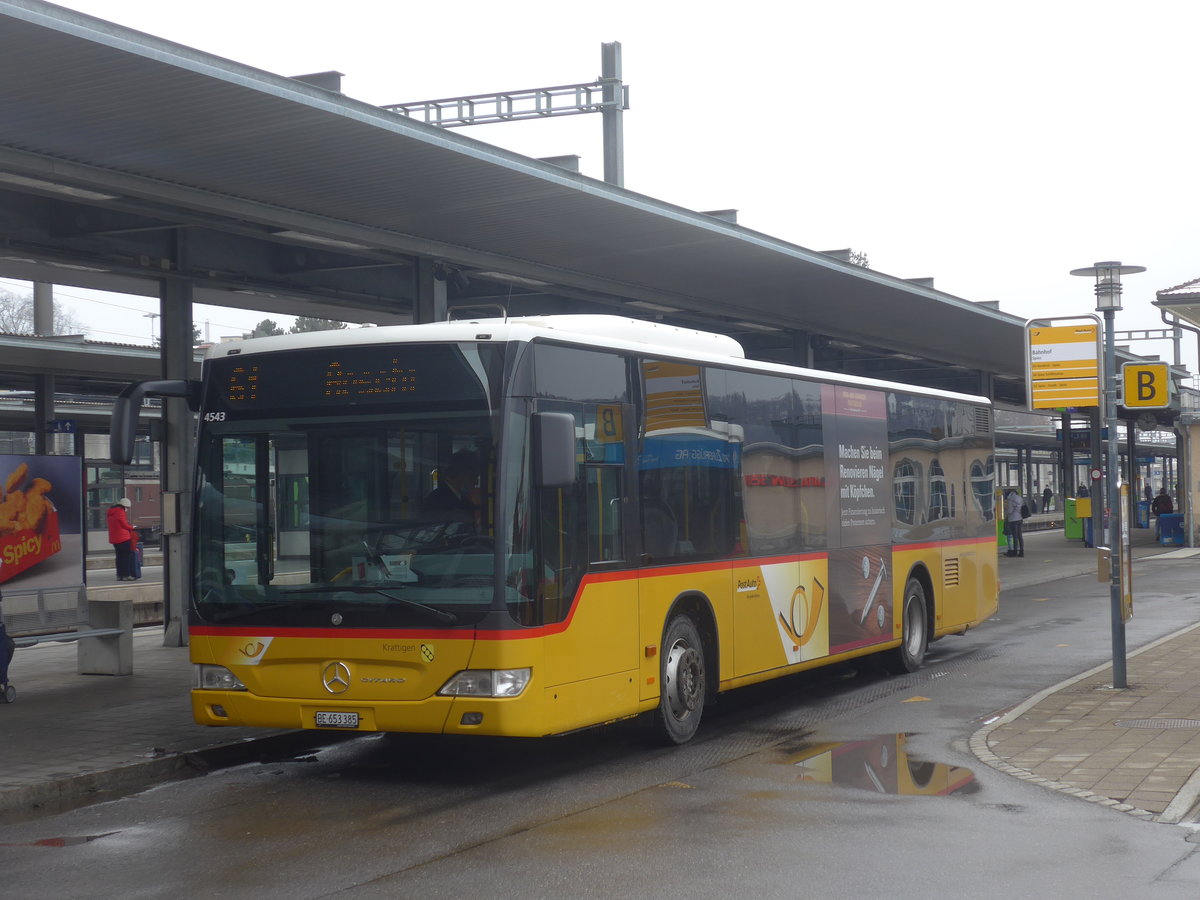 (223'476) - PostAuto Bern - BE 653'385 - Mercedes am 11. Februar 2021 beim Bahnhof Spiez