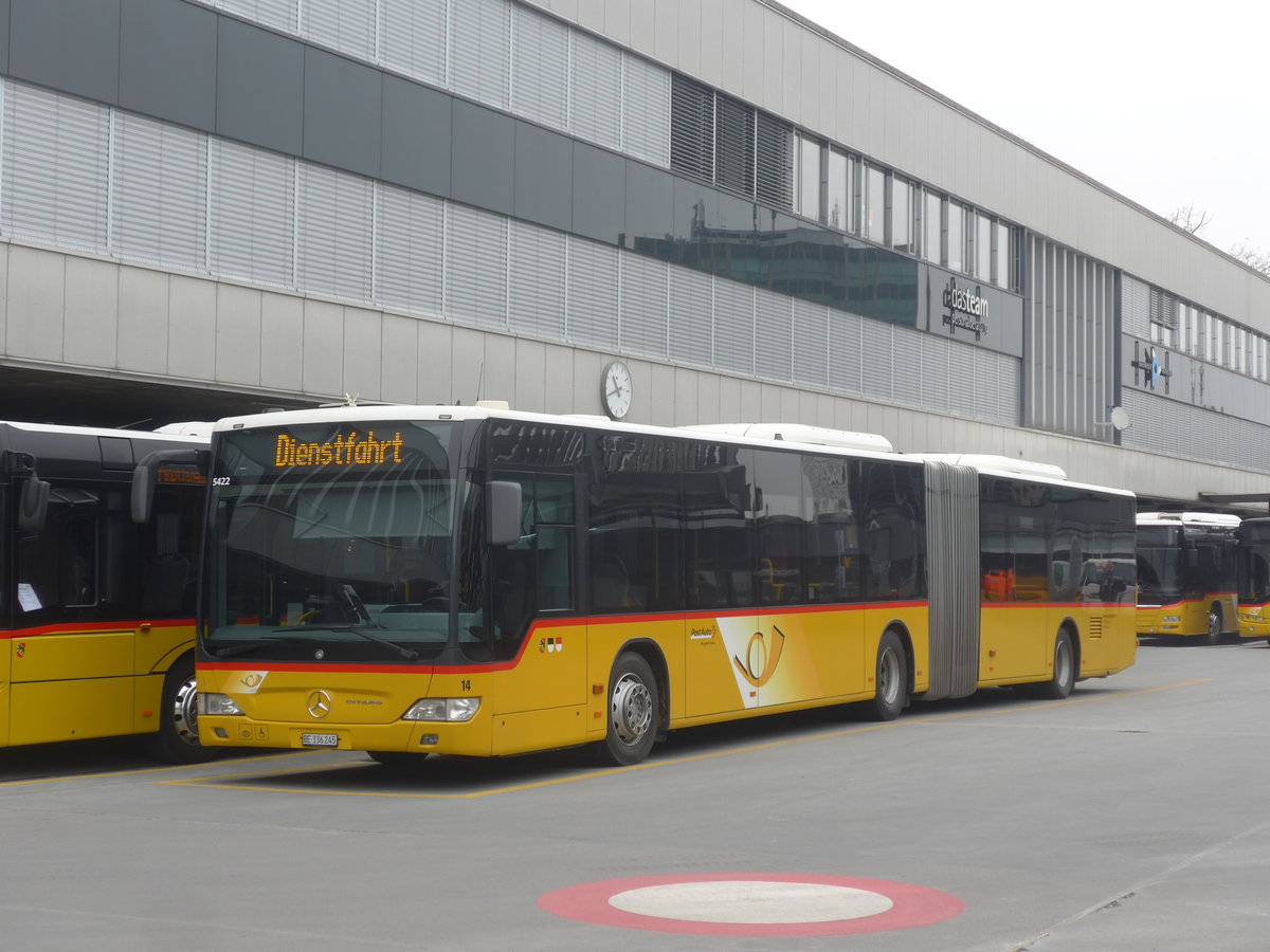 (223'484) - Steiner, Ortschwaben - Nr. 14/BE 336'245 - Mercedes am 12. Februar 2021 in Bern, Postautostation