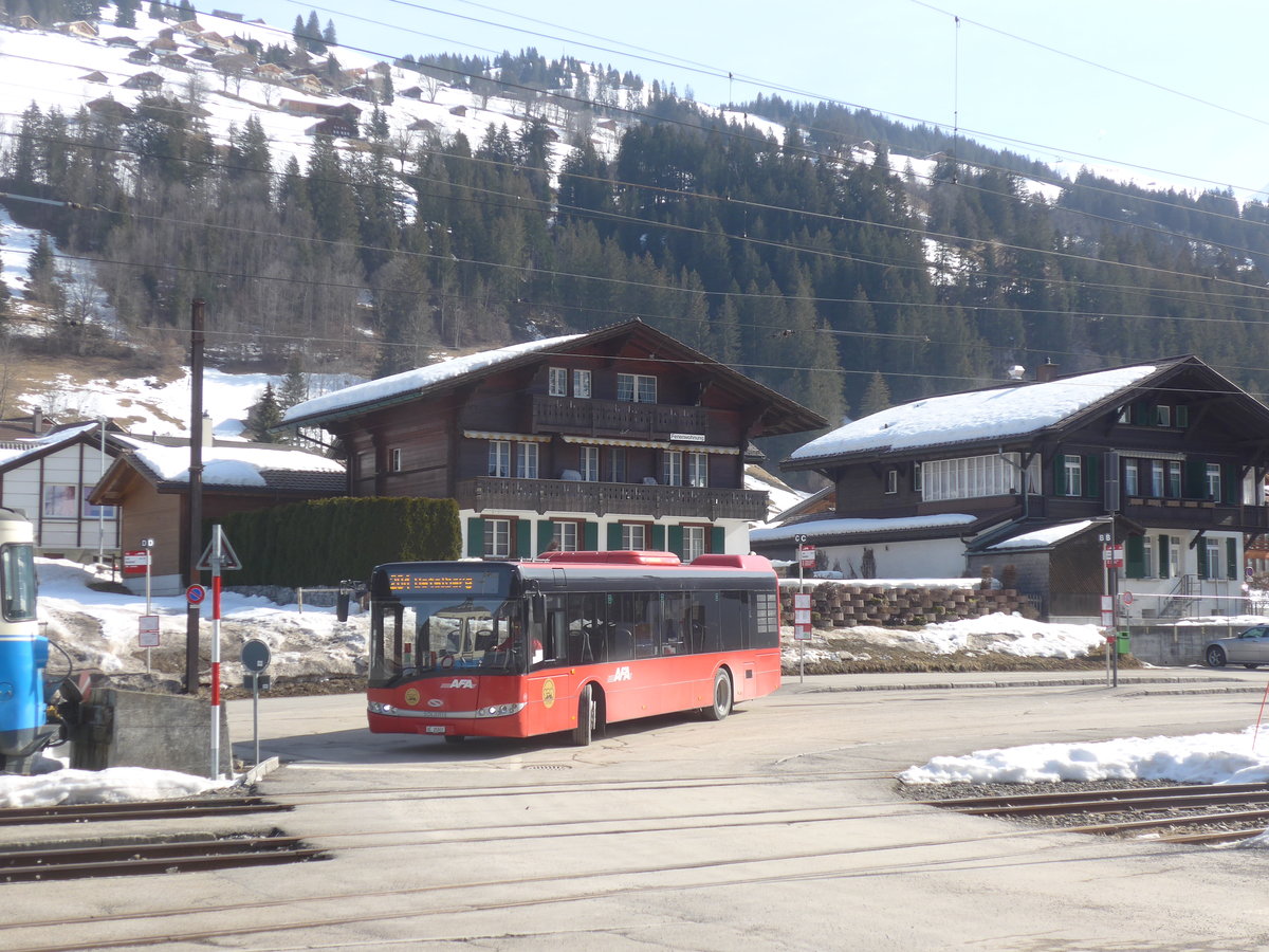(223'633) - AFA Adelboden - Nr. 51/BE 25'802 - Solaris am 19. Februar 2021 beim Bahnhof Lenk